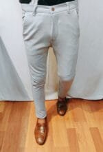 Grey Branded Popcorn Pants For Men