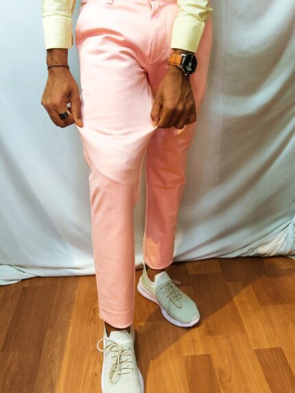 Pink Lycra Pant for men