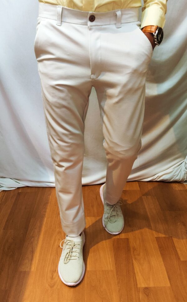 White Lycra Pant for men