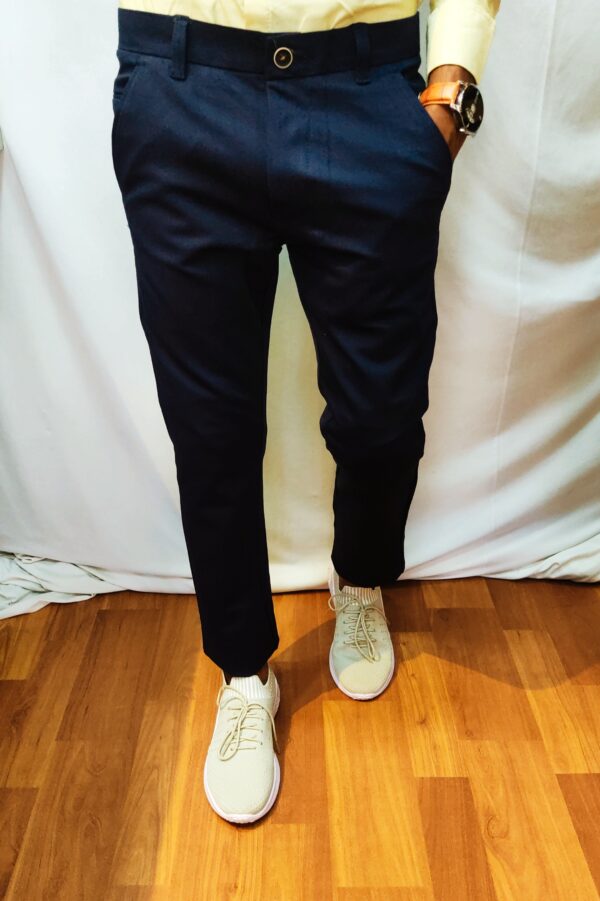 Navy Blue Lycra Pant for men