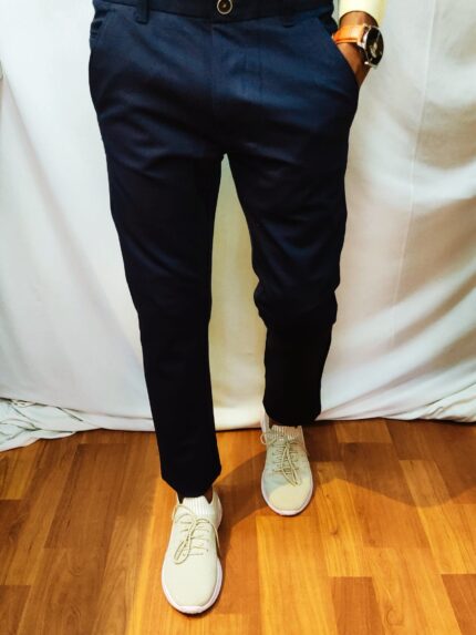 Navy Blue Lycra Pant for men