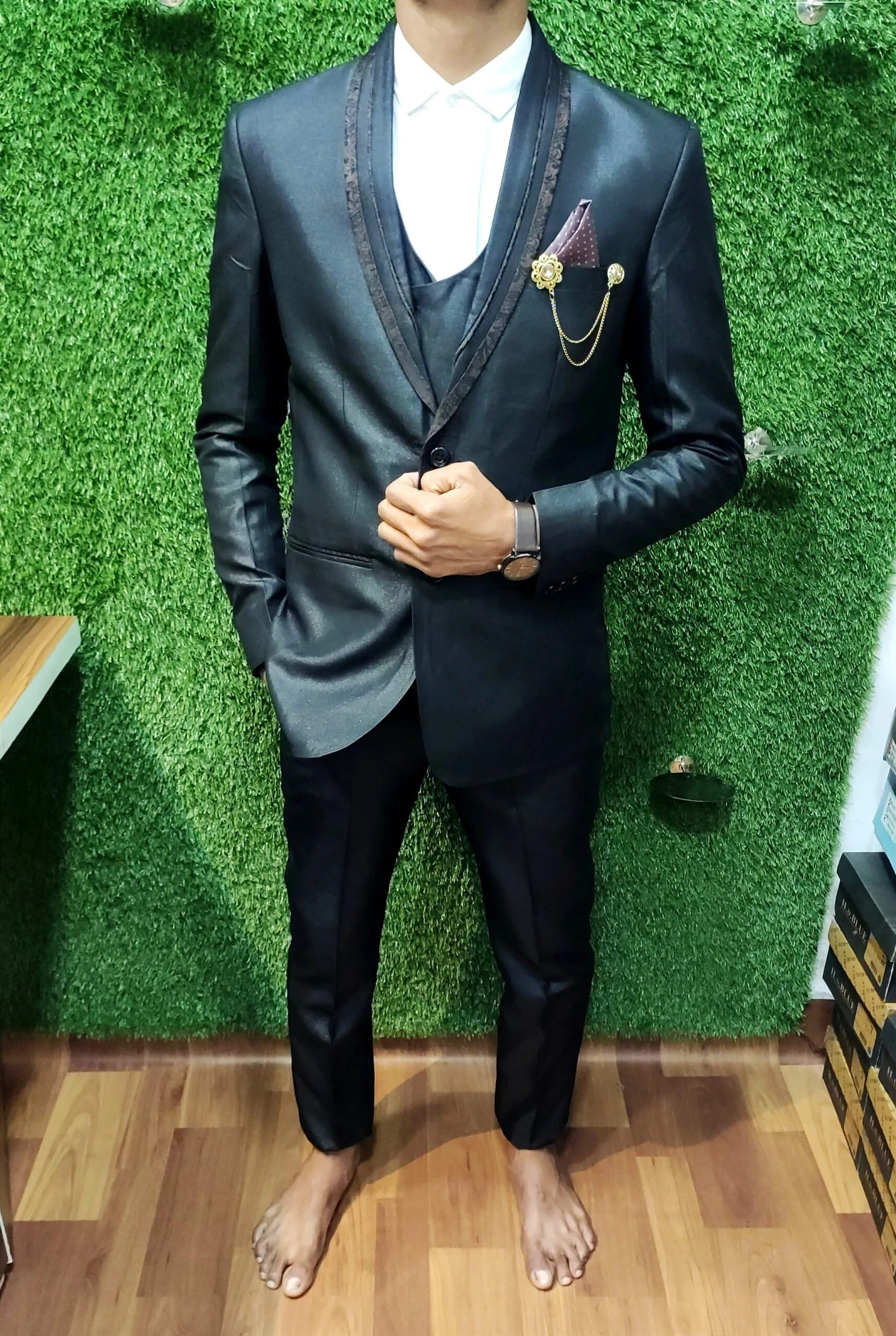 Stylish Black Blazer Suit 3 Piece Set for Men & Party Wear Stylish Black Blazer Suit 3 Piece Set for Men & Party Wear