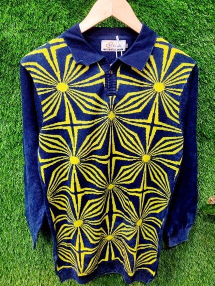 Denim Pullover Navy Blue T-Shirt for Men