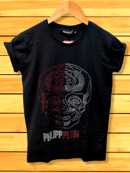 Black Half Printed Tshirt for Men