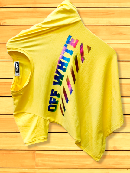 Yellow Half Printed Tshirt for Men