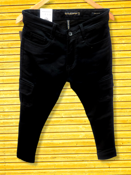 Black Cargo Jeans for Men