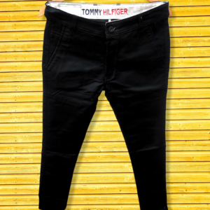 Black Branded Cotton Pants For Men