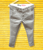 Grey Branded Popcorn Pants For Men