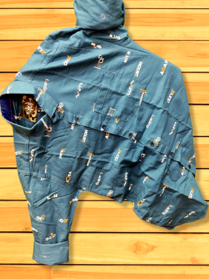 Blue Trendy Printed Shirt