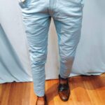 Lite Blue Branded Cotton Pants For Men