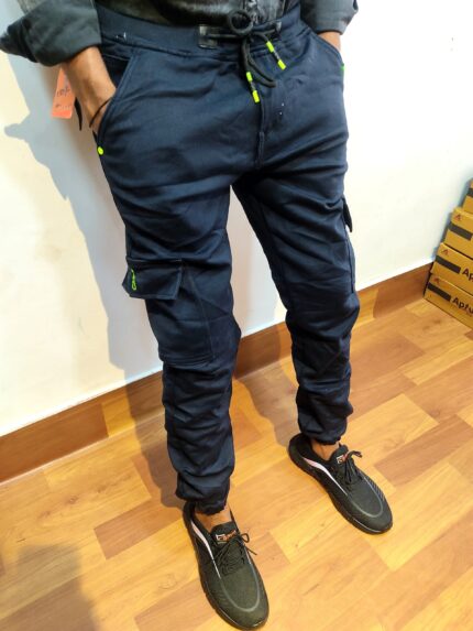 Blue Stylish Cotton Joggers for Men