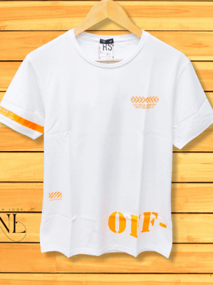 Branded Half Sleeve White Imported T-Shirt for Men Quality