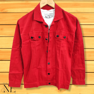 Red Denim Jacket For Men