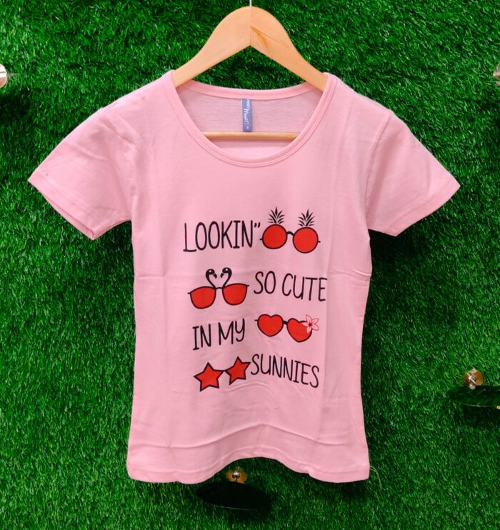 Girls Half Sleeves T-shirt