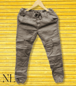 Men's Imported Lite Grey Cotton Joggers Slim Relaxed Fit