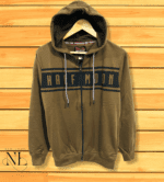 Men's Brown Printed Hoodie Premium Fleece Trendy Design