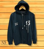 Men's Deep Blue Hoodie - Premium Fleece Slim Fit
