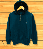 Men's Teal Blue Hoodie - Fleece | Plain Design