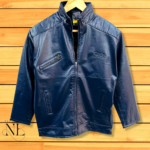 Blue Leather Jacket For Men