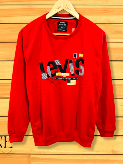 Red Levis Sweatshirt for Men