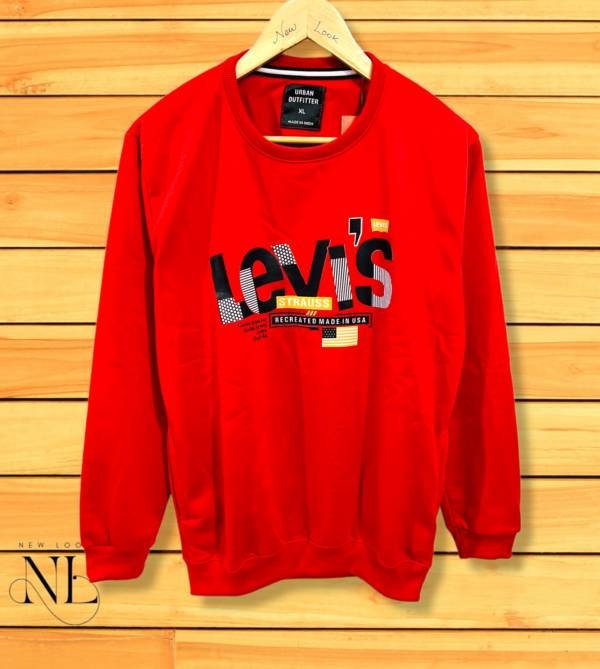 Red Levis Sweatshirt for Men