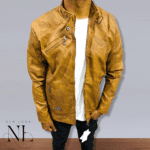 Stylish Yellow Leather Jacket for Men Genuine Leather | Trendy