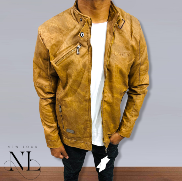 Yellow Leather Jacket For Men