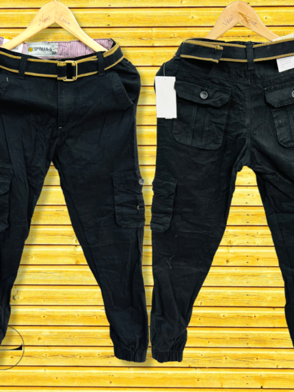 Black Cargo Pants for Men