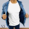 Blue Leather Jacket For Men