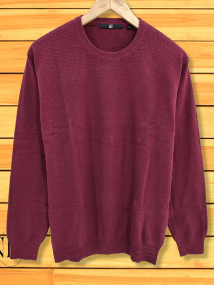 Maroon Popcorn T-Shirt For Men