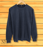 Navy Blue Popcorn T-Shirts for Men | Premium Textured Cotton