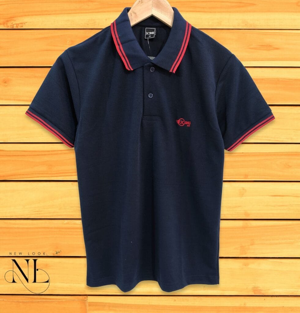 Men's Deep Blue Plain Polo T-Shirt Premium Casual Wear