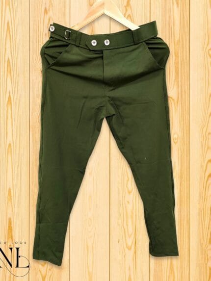 Buy Dark Green Lycra Trackpants for Men
