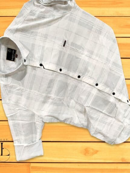 White Checks Shirt for Men