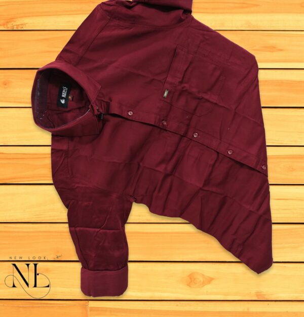 Maroon Plain Full sleeve shirt