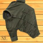 Dark Green Plain Full sleeve shirt