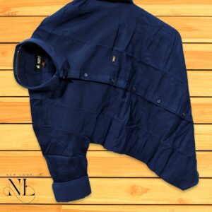 Navy Blue Plain Full sleeve shirt