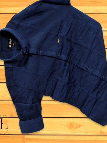 Navy Blue Plain Full sleeve shirt
