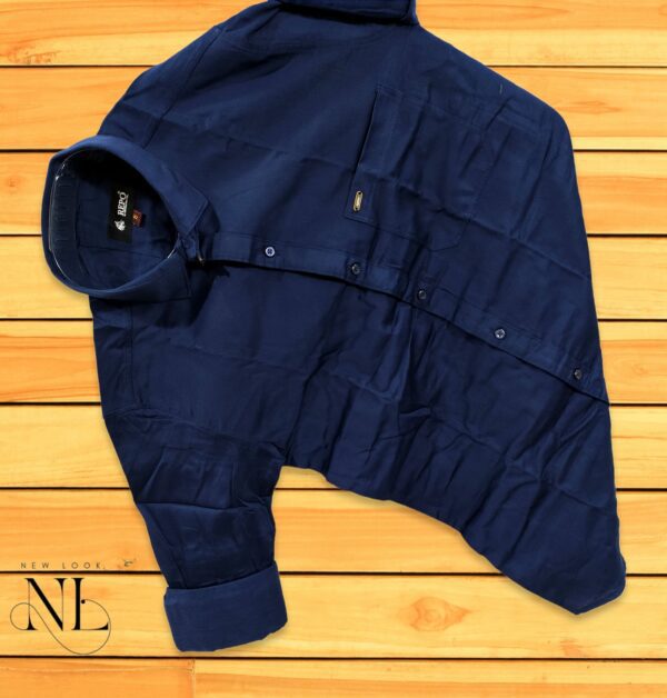 Navy Blue Plain Full sleeve shirt