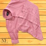 Pink Plain Full sleeve shirt