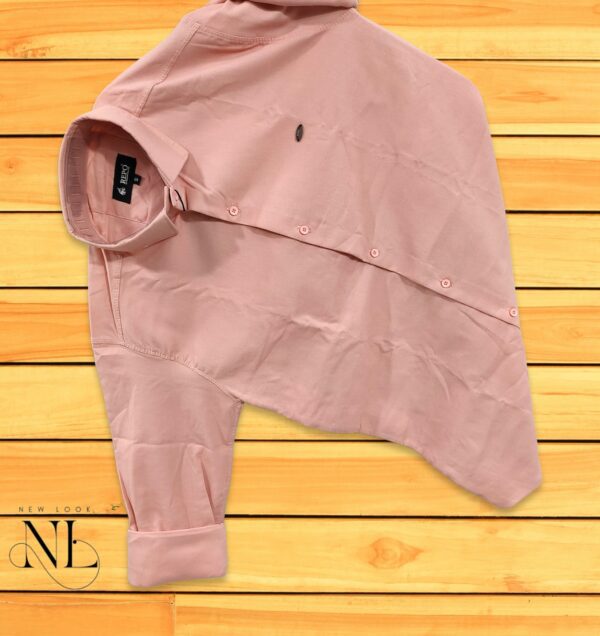 Pink Plain Full sleeve shirt