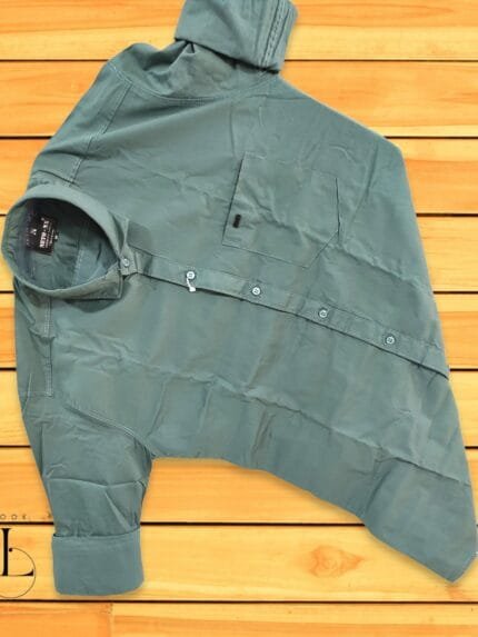 Green Plain Full sleeve shirt