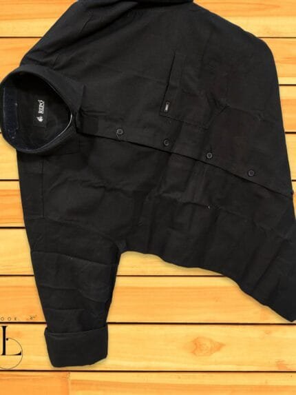 Black Plain Full sleeve shirt