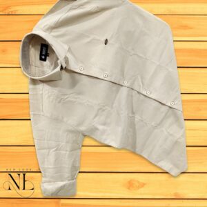 Cream Plain Full sleeve shirt