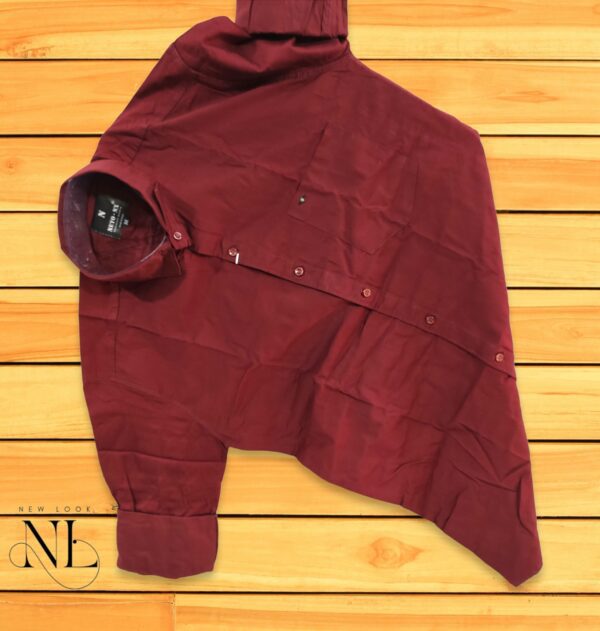 Maroon Plain Full sleeve shirt