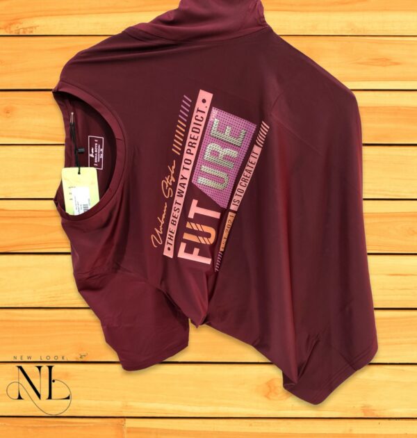 Tencel Lycra T-shirt Maroon