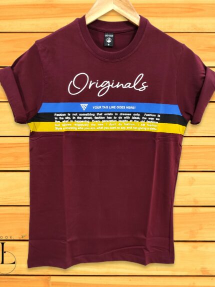 Maroon Printed T-Shirt