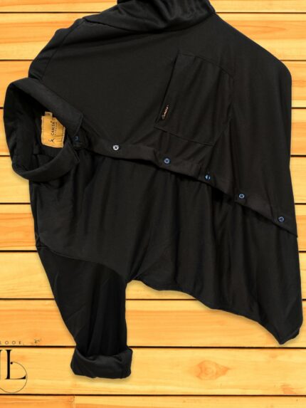 Black Plain Full sleeve shirt