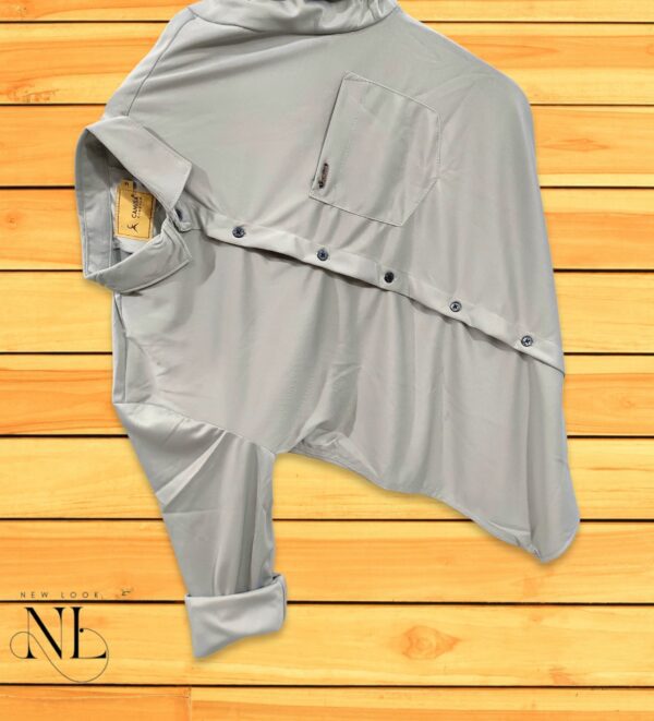 Grey Plain Full sleeve shirt