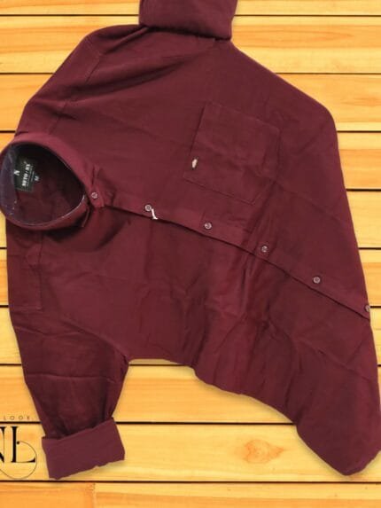 Maroon Plain Full sleeve shirt